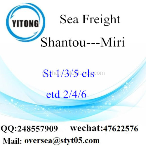 Consolidação de LCL Shantou Porto de Miri